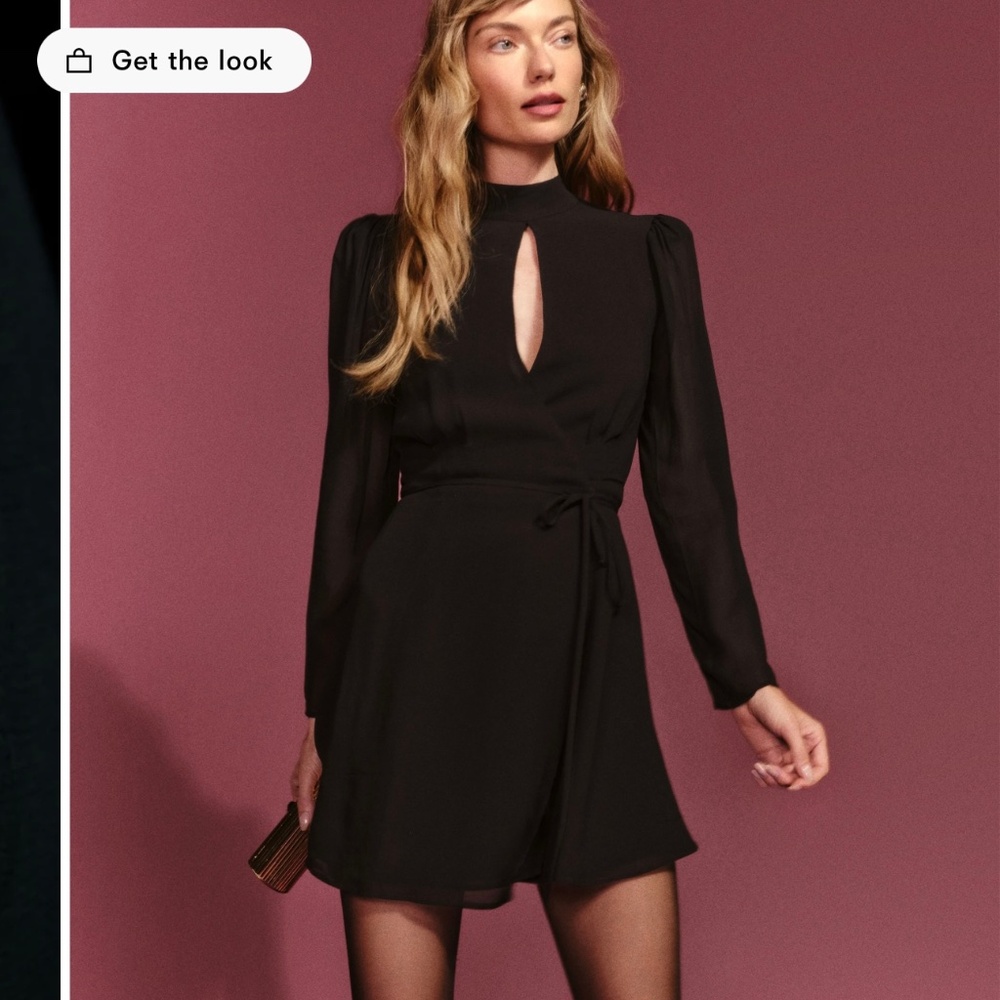 Reformation Ottessa Dress Black - Size XS